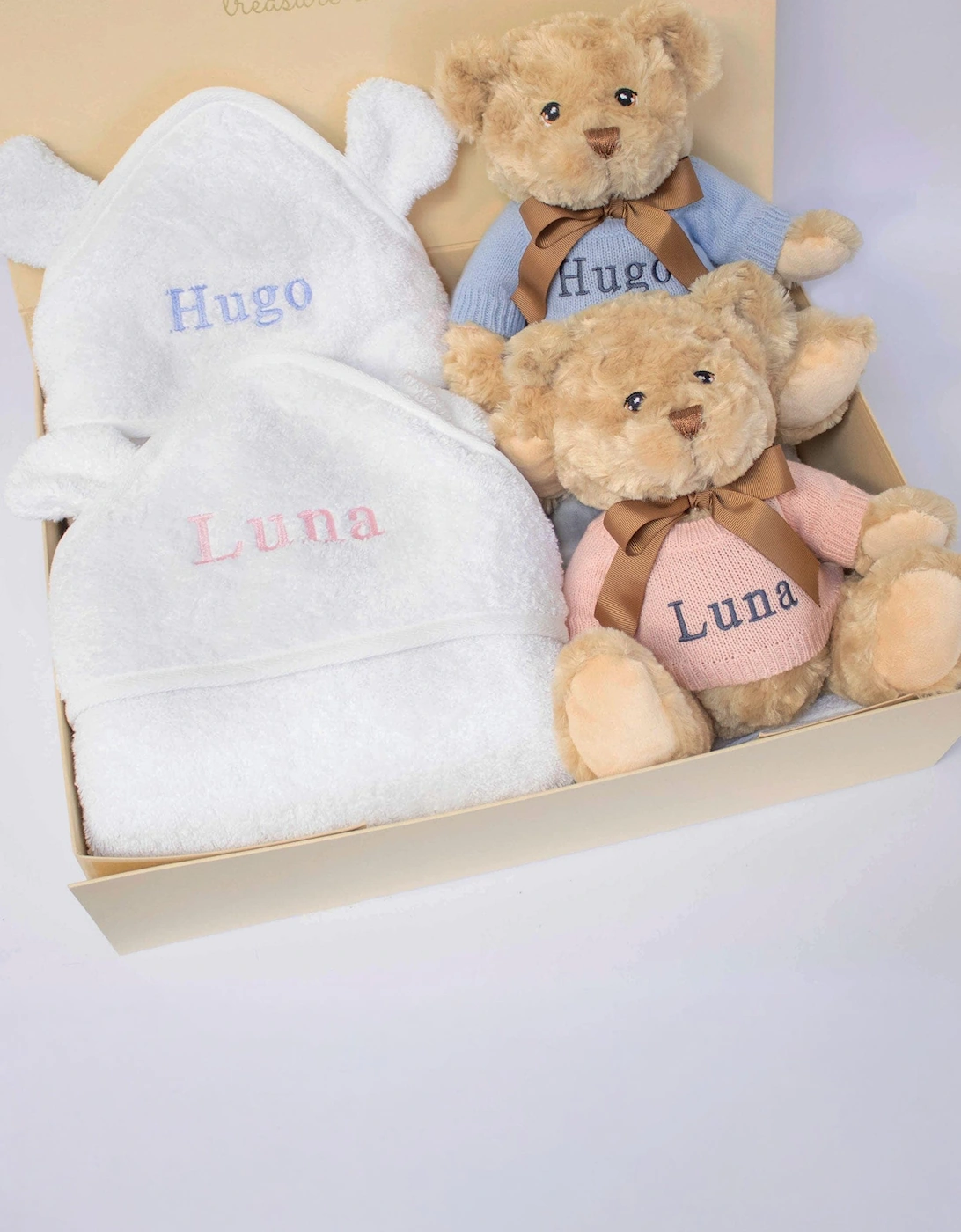 Twins Teddy and Towel Gift Set, 2 of 1