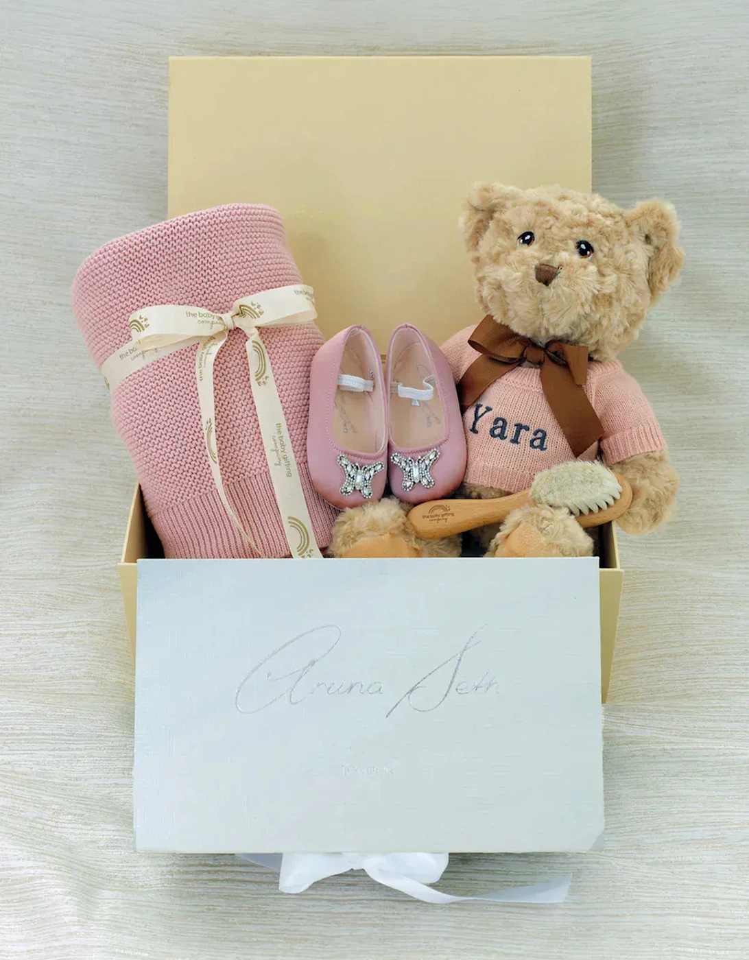 The Baby Gifting Company x Aruna Seth Pink Gift Set