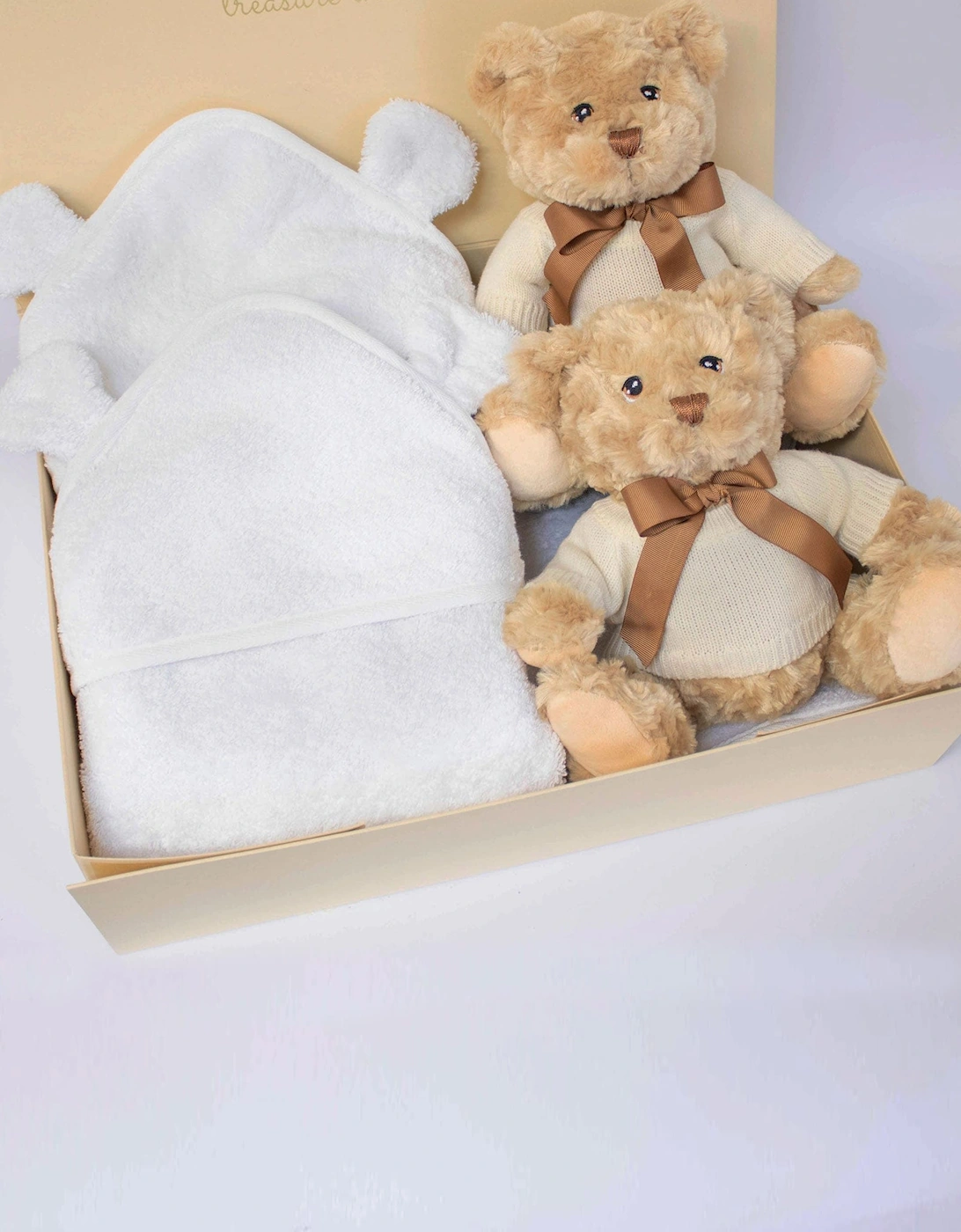 Twin Neutral Teddy and Towel Hamper