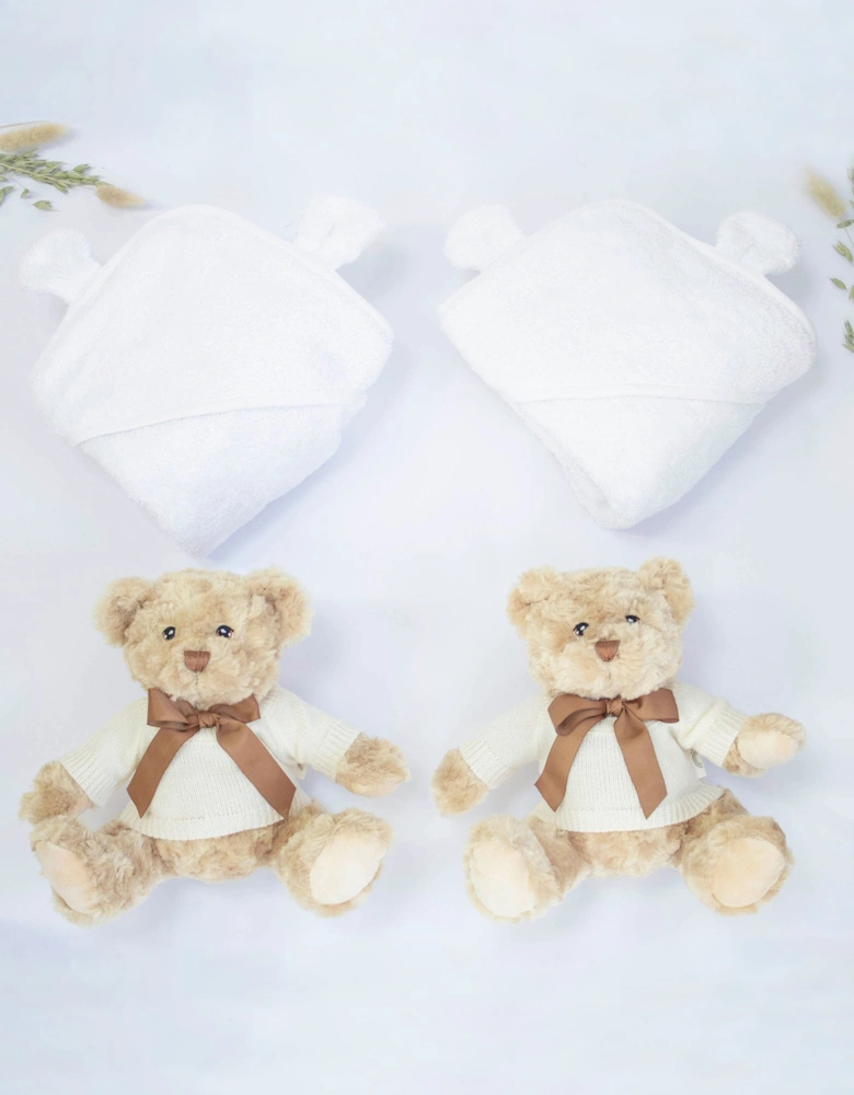 Twin Neutral Teddy and Towel Hamper