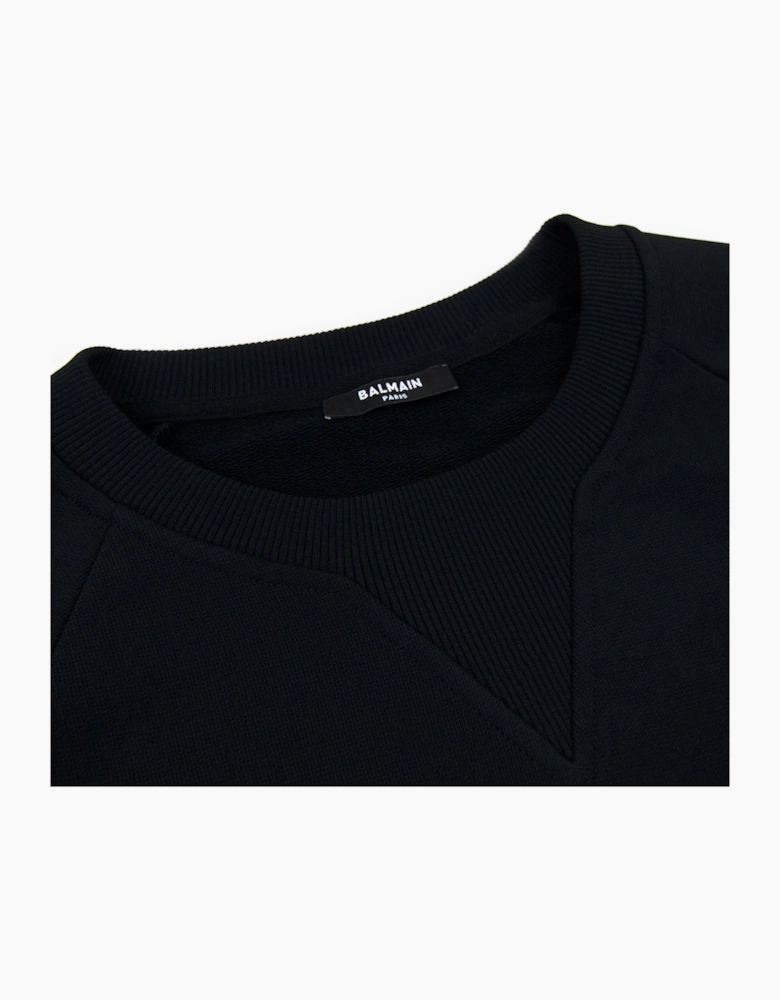 Balmain Foil Logo Sweatshirt Black/gold