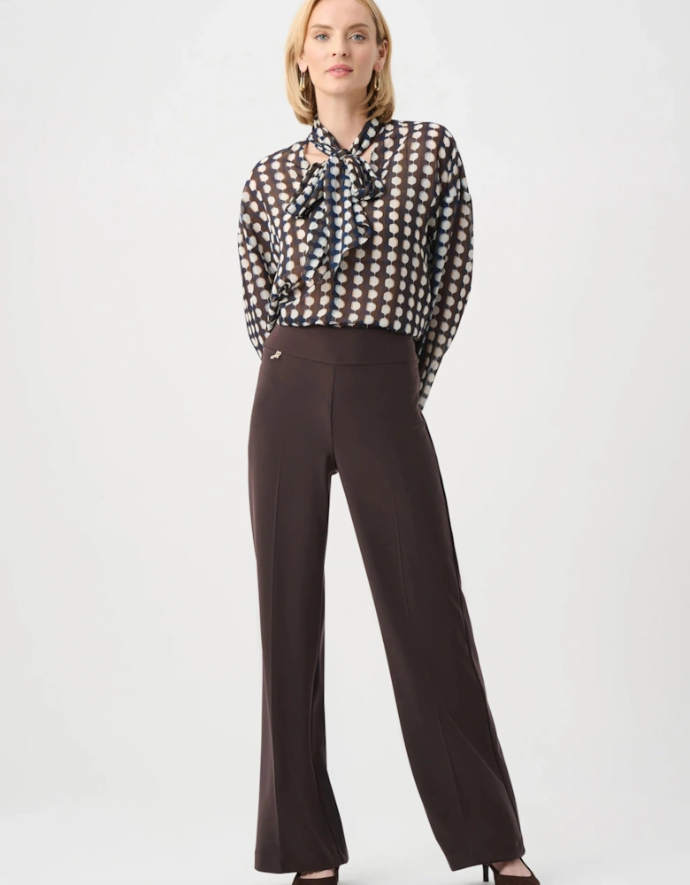 Silky knit wide leg pull on pants