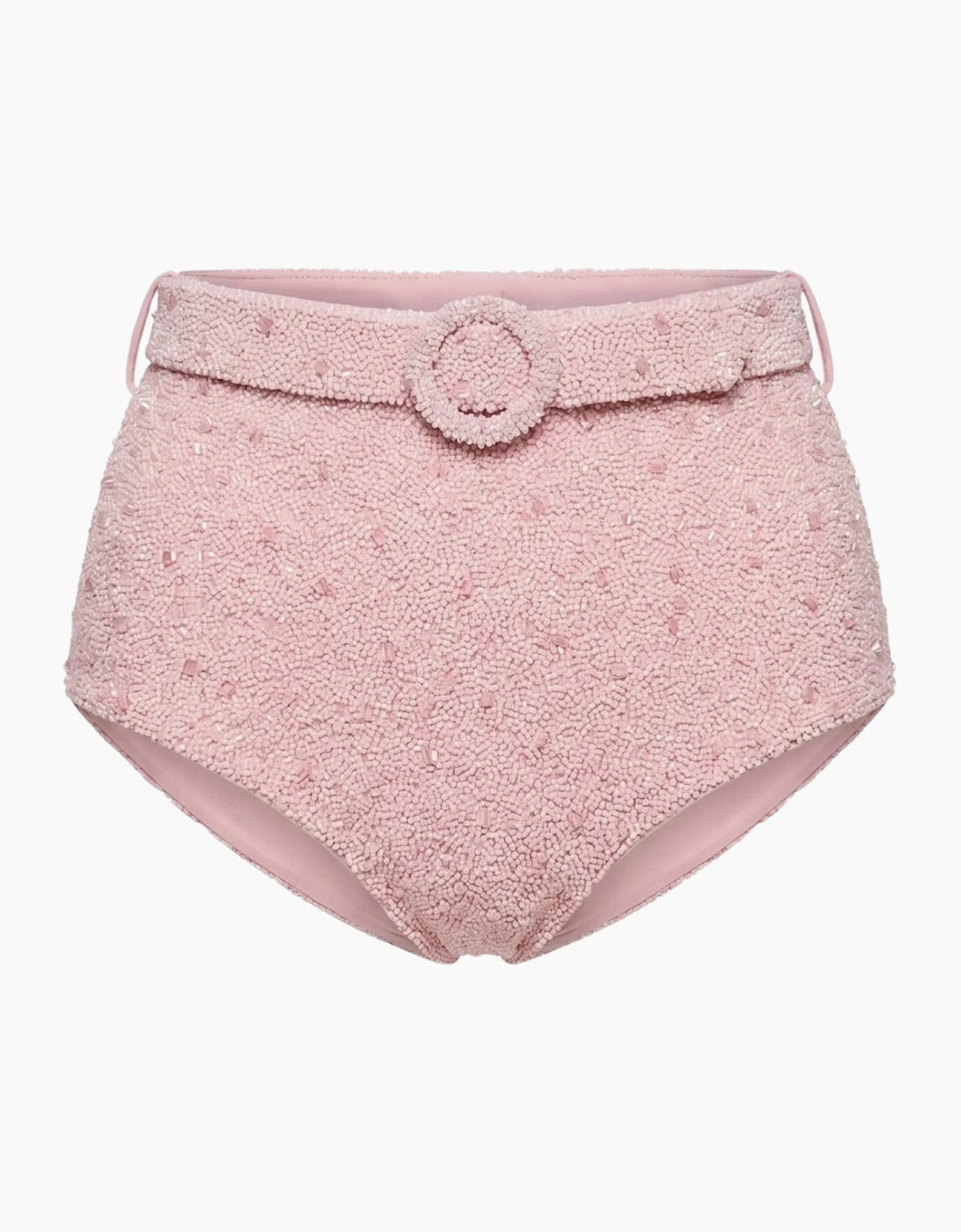 Heidi Hand Beaded Bikini Bottom in Pink