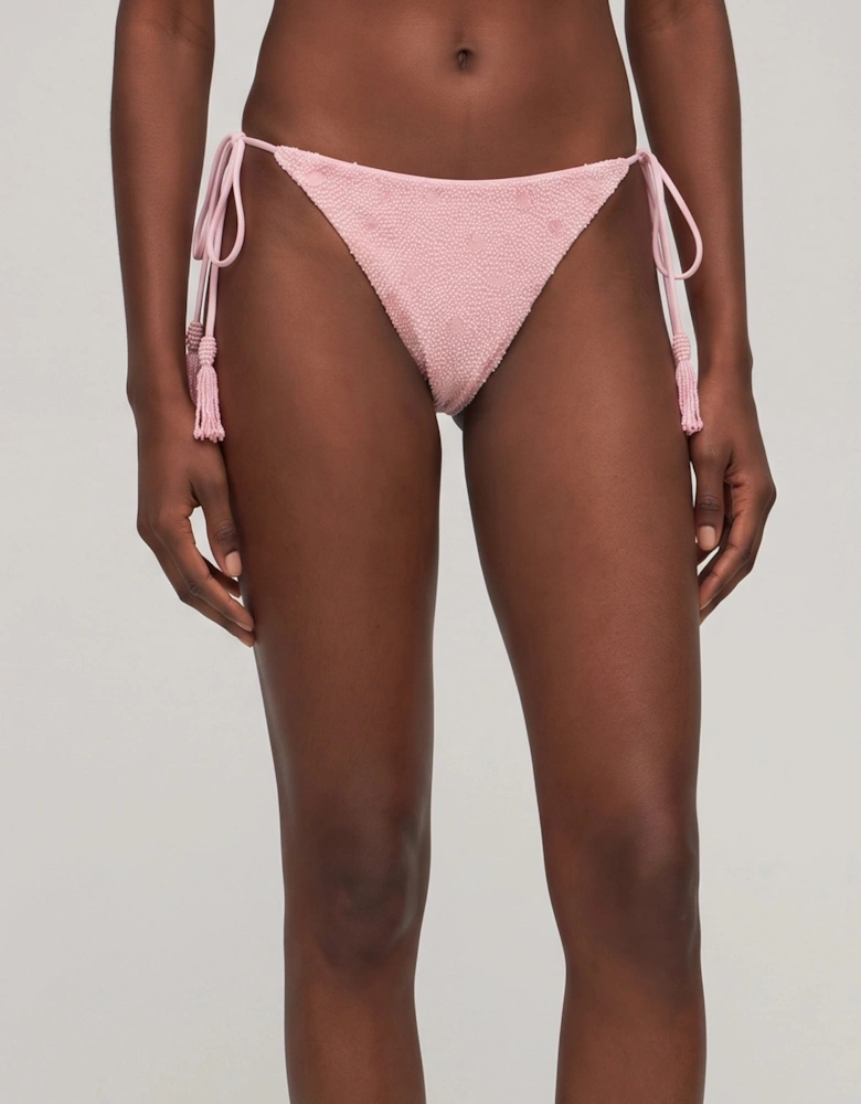 Nixie Tropical Low Coverage Bikini Bottoms Pink in Stock