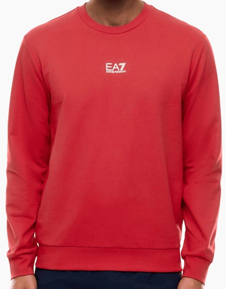 Core Logo Lightweight Red Sweatshirt