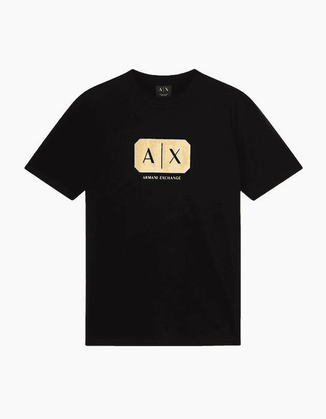 Regular Fit Metallic Logo Black T-Shirt, 4 of 3
