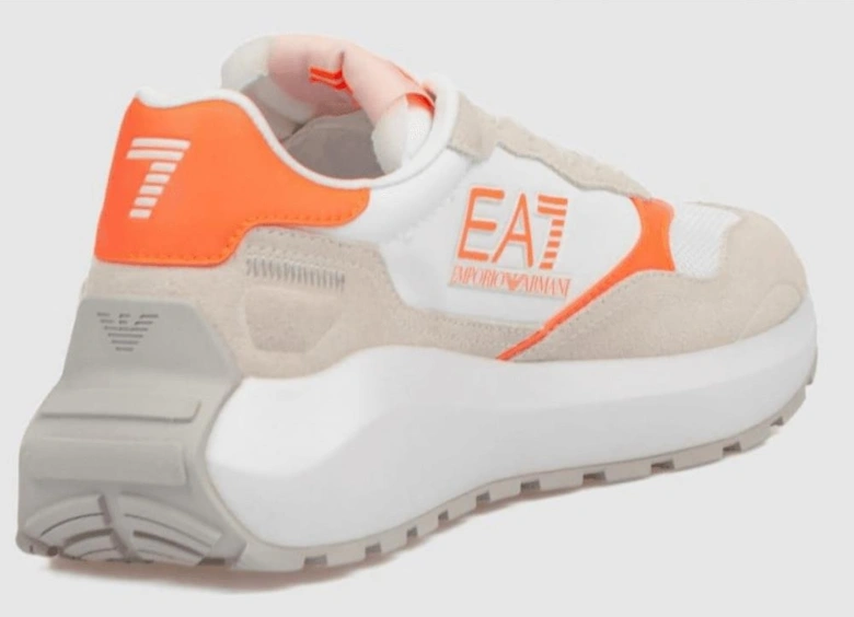 Chunky Sole Cream/Orange Trainer