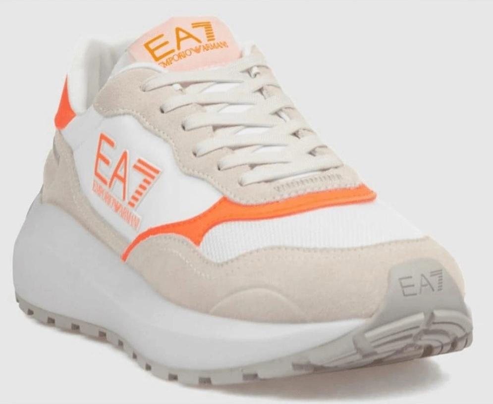 Chunky Sole Cream/Orange Trainer