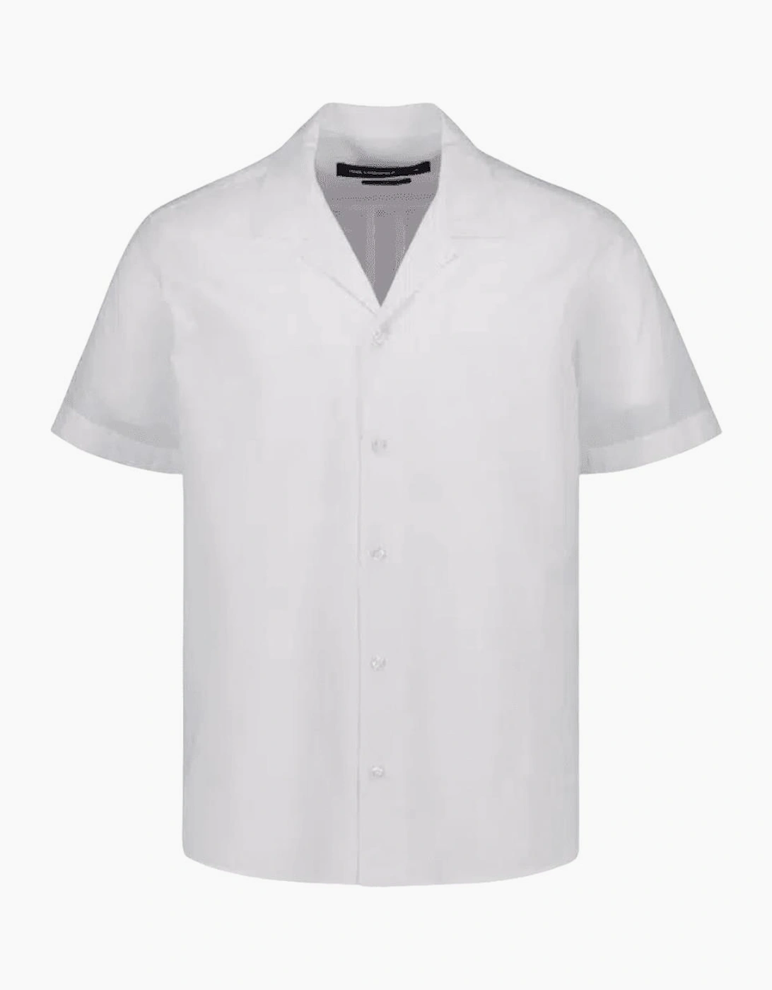 Textured Cuban Collar White Shirt, 2 of 1