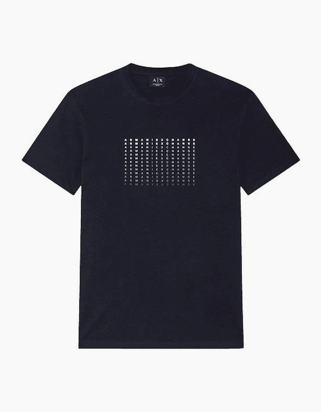 Slim Fit Repeat Logo Navy T-Shirt, 4 of 3