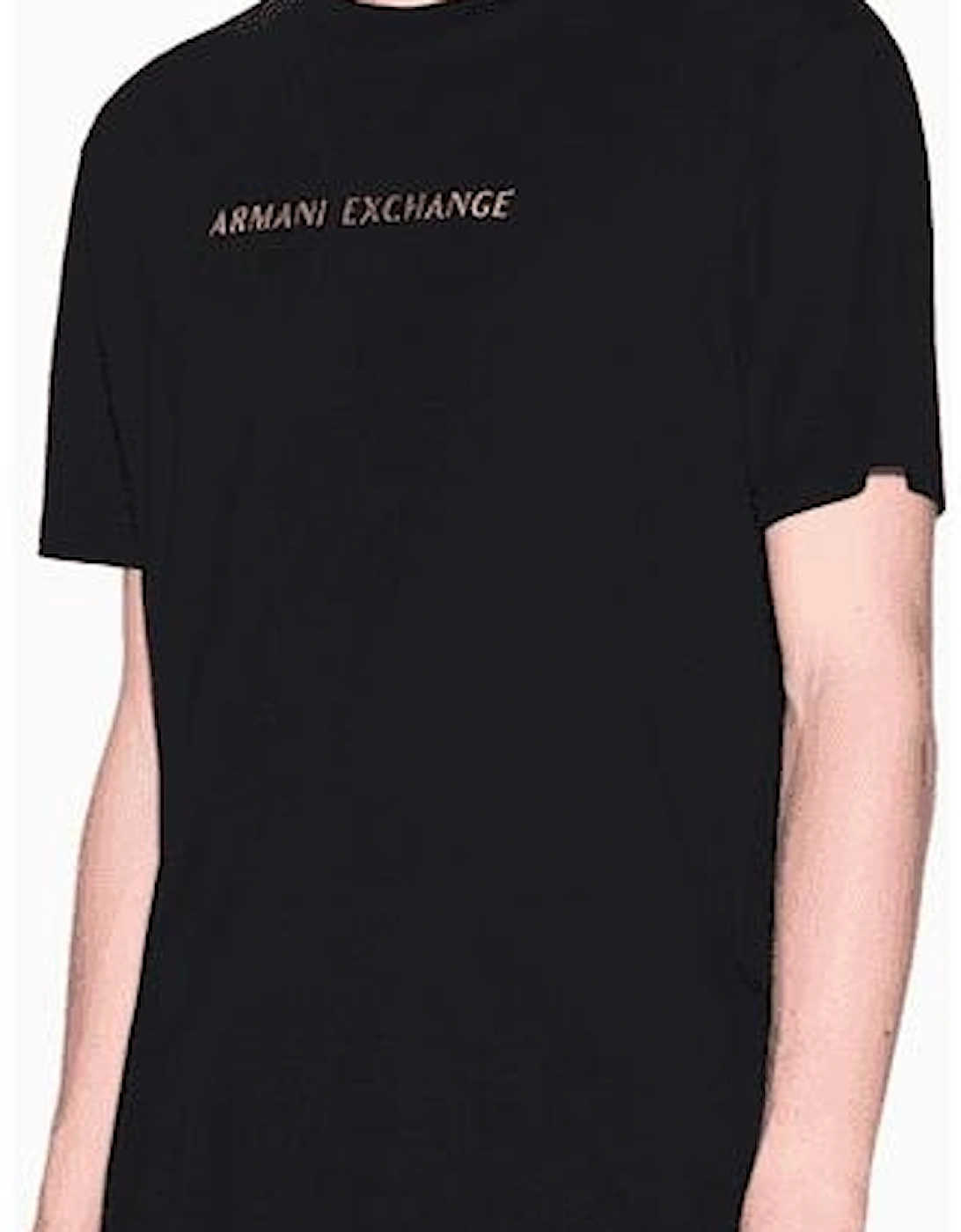 Regular Fit Print Logo Black T-Shirt