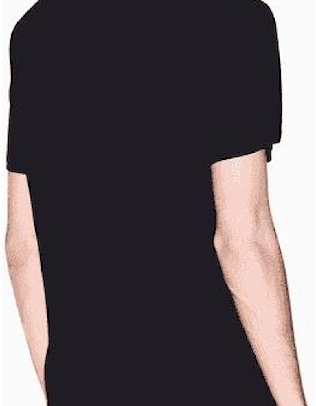 Slim Fit Outline Logo Black T-Shirt