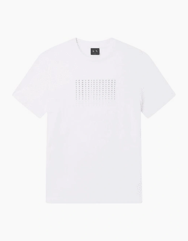 Slim Fit Repeat Logo White T-Shirt