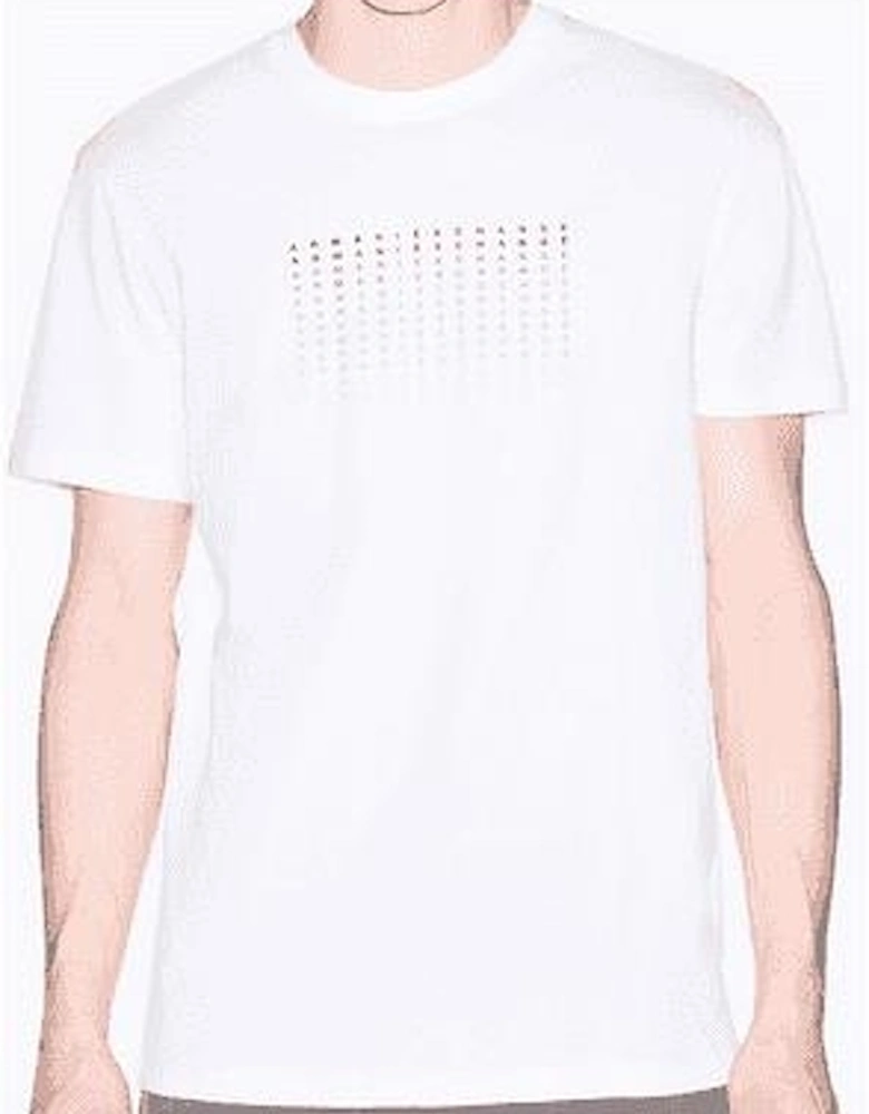 Slim Fit Repeat Logo White T-Shirt