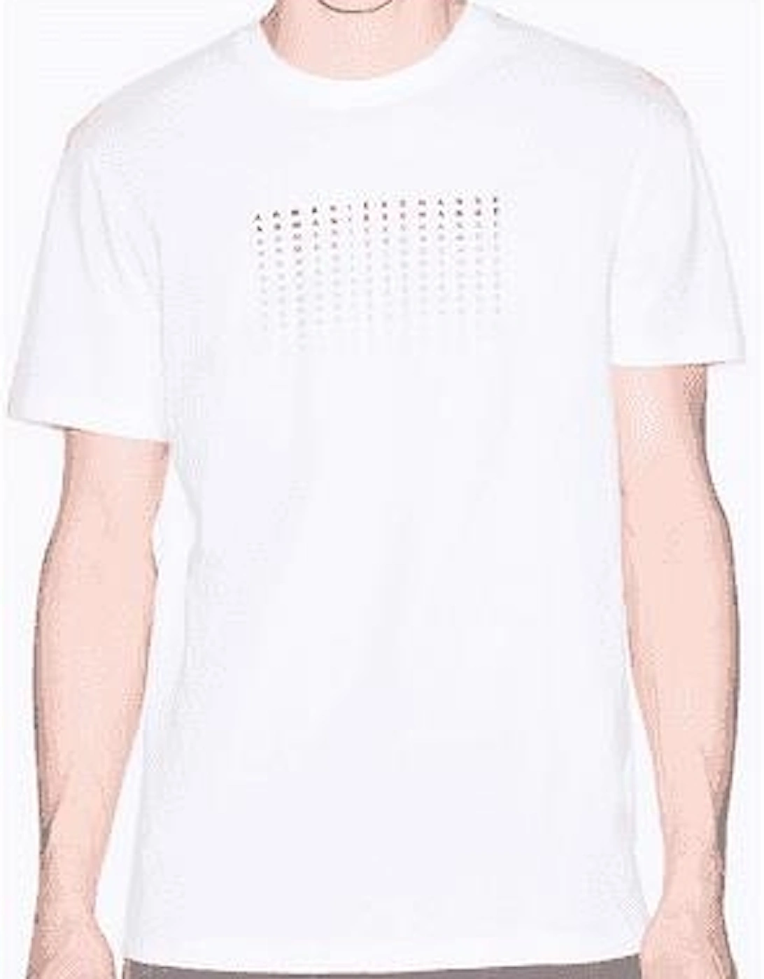 Slim Fit Repeat Logo White T-Shirt