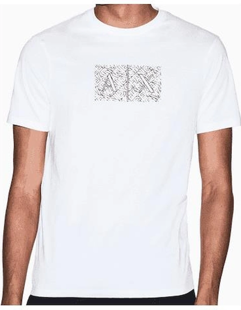 Slim Fit Outline Logo White T-Shirt