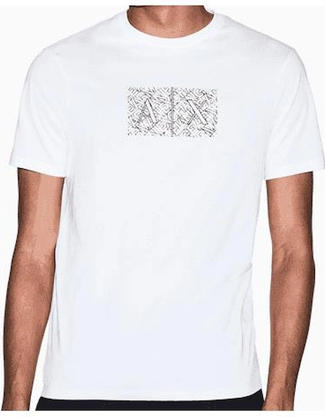 Slim Fit Outline Logo White T-Shirt