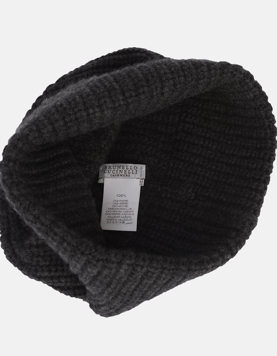 Cashmere Hat Charcoal Grey