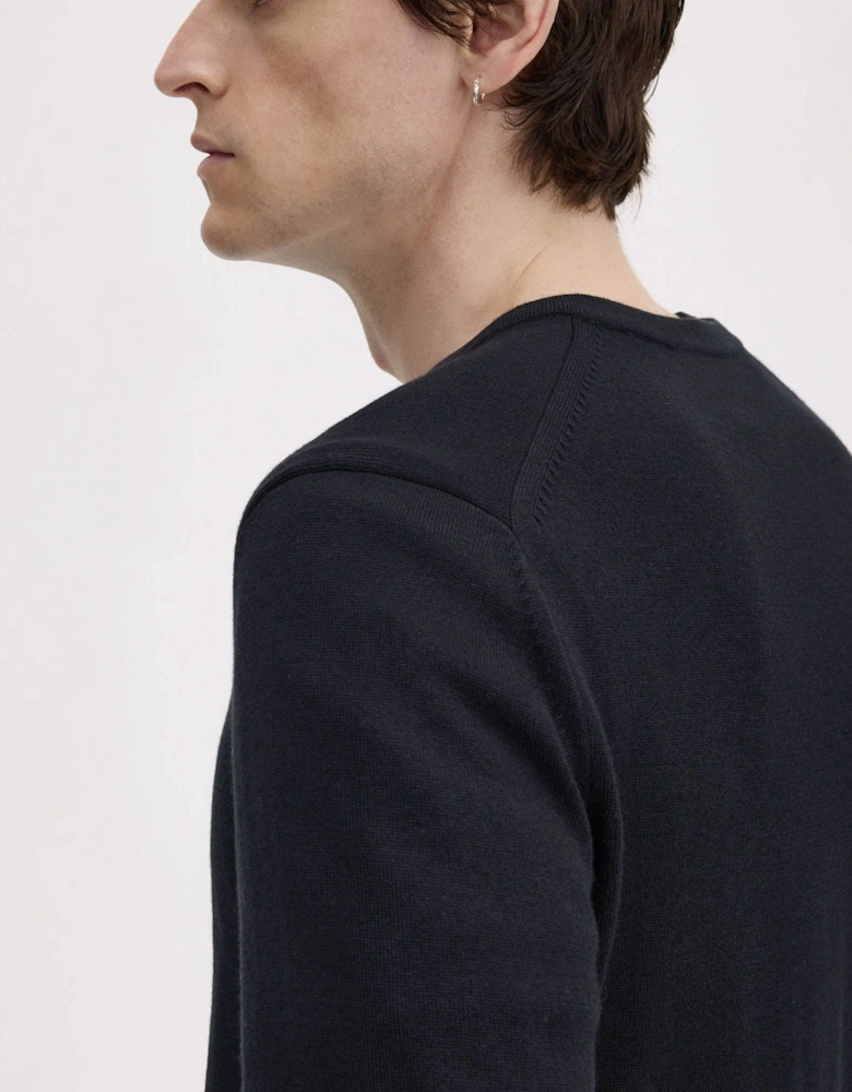 Fred Perry Mens Classic V Neck Jumper - Black 198