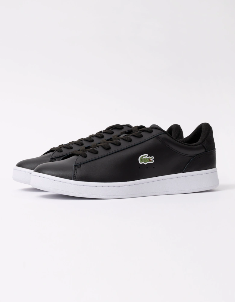 Lacoste Carnaby Leather Mens Trainers - Black/White 312