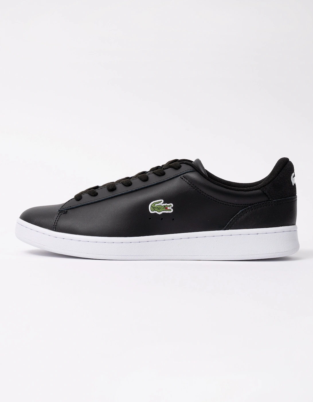 Lacoste Carnaby Leather Mens Trainers - Black/White 312