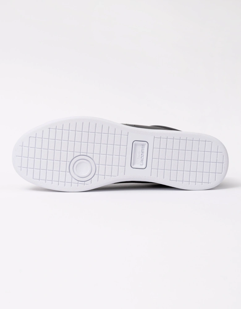 Lacoste Carnaby Leather Mens Trainers - Black/White 312