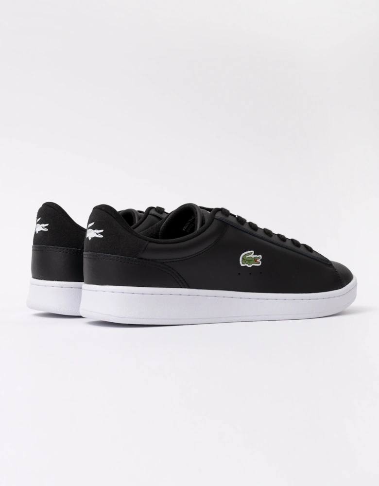 Lacoste Carnaby Leather Mens Trainers - Black/White 312