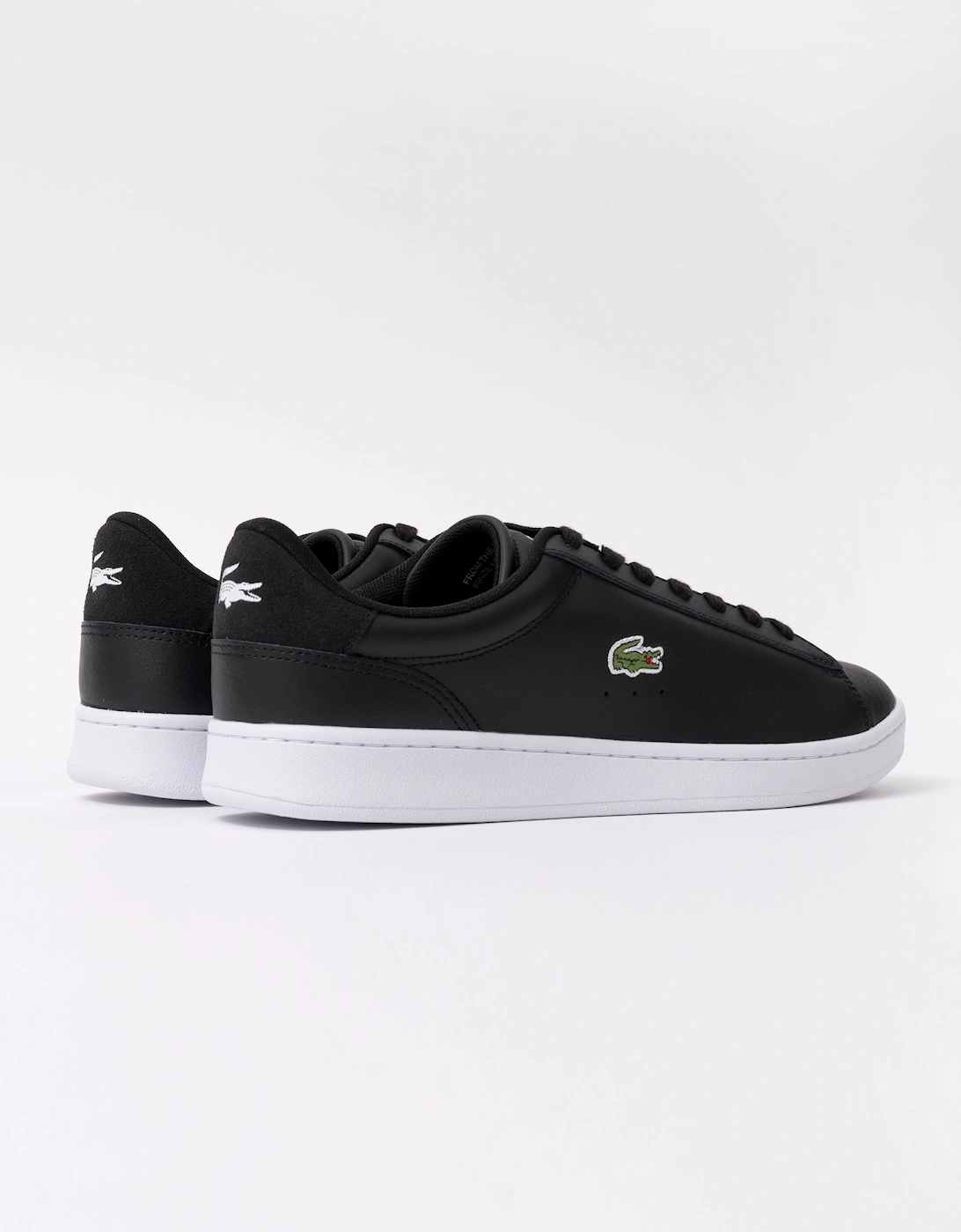 Lacoste Carnaby Leather Mens Trainers - Black/White 312