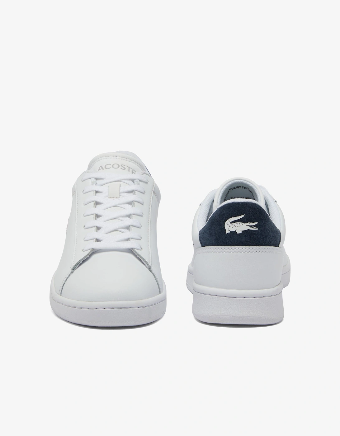 Lacoste Carnaby Leather Mens Trainers - White/Navy 042