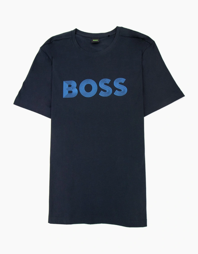 Hugo Boss Tee 6 Logo T Shirt Dark Blue 402