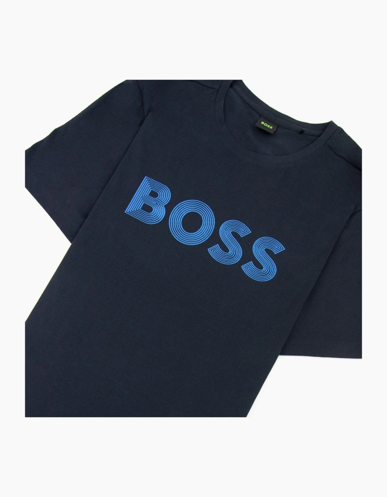 Hugo Boss Tee 6 Logo T Shirt Dark Blue 402