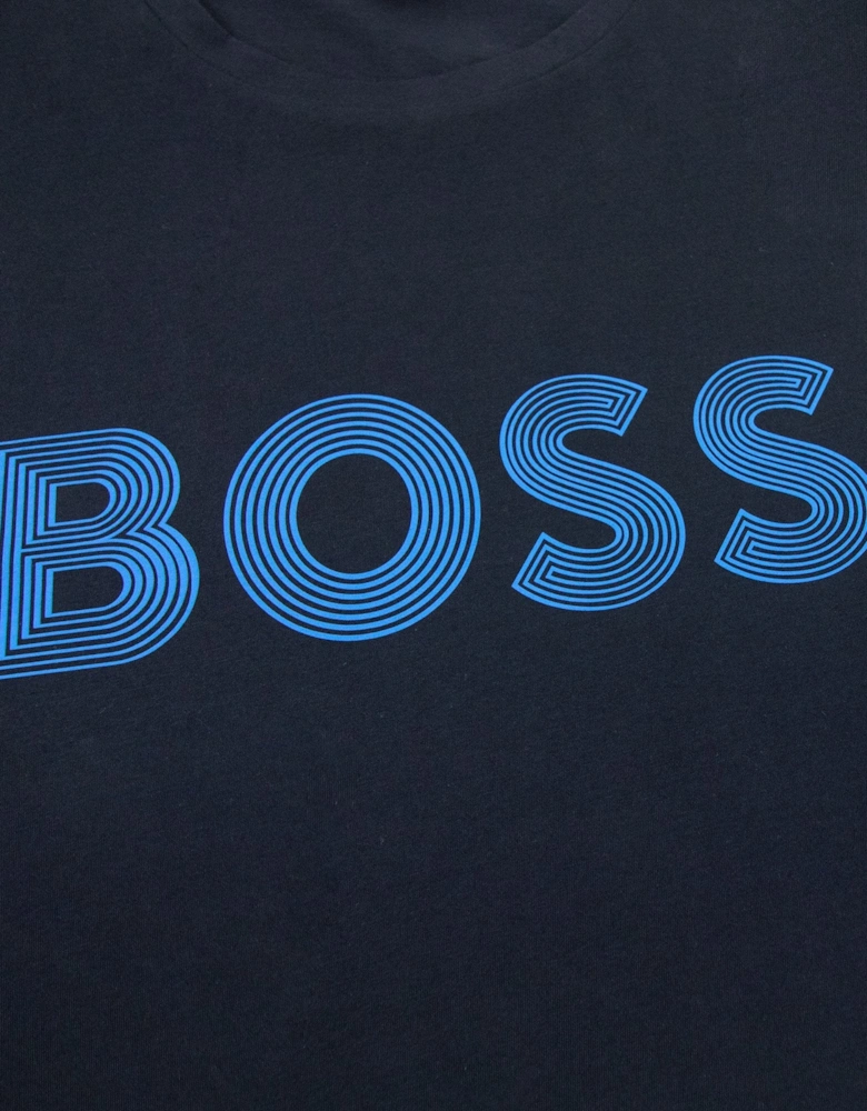 Hugo Boss Tee 6 Logo T Shirt Dark Blue 402
