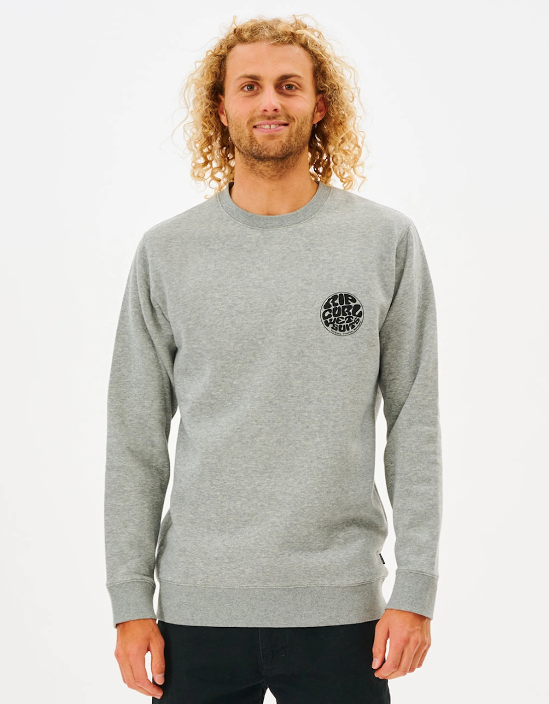 Ripcurl Ripcurl Men's Rip Curl Mens Wetsuit Icon Crew Neck Sweatshirt - Grey Marle