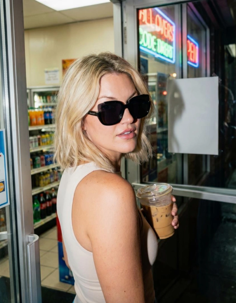Ruby Rocks 'Elizabeth' Square Sunglasses In Black RR73-3