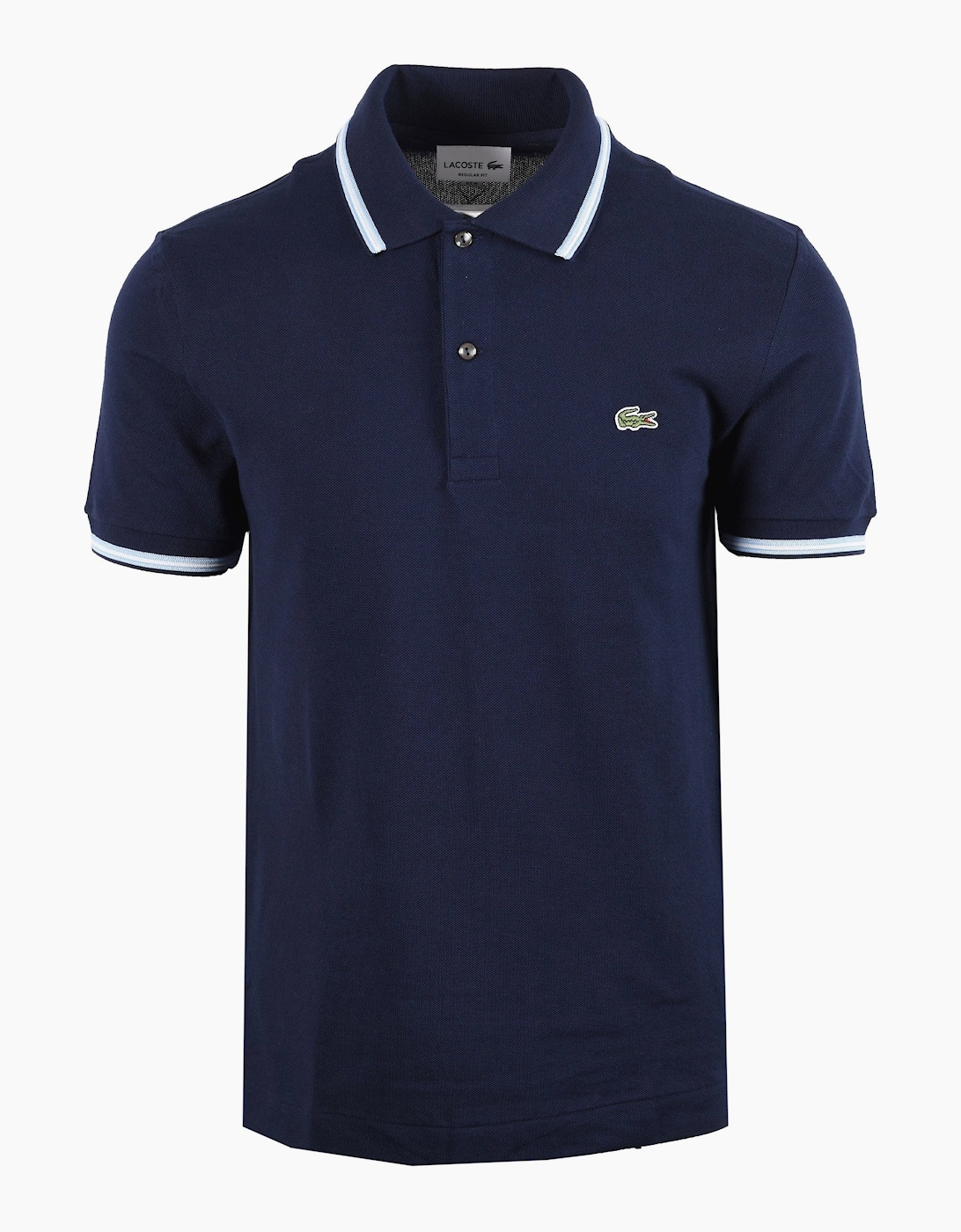 LACOSTE SHORT SLEEVED RIBBED COLLAR POLO NAVY, 4 of 3