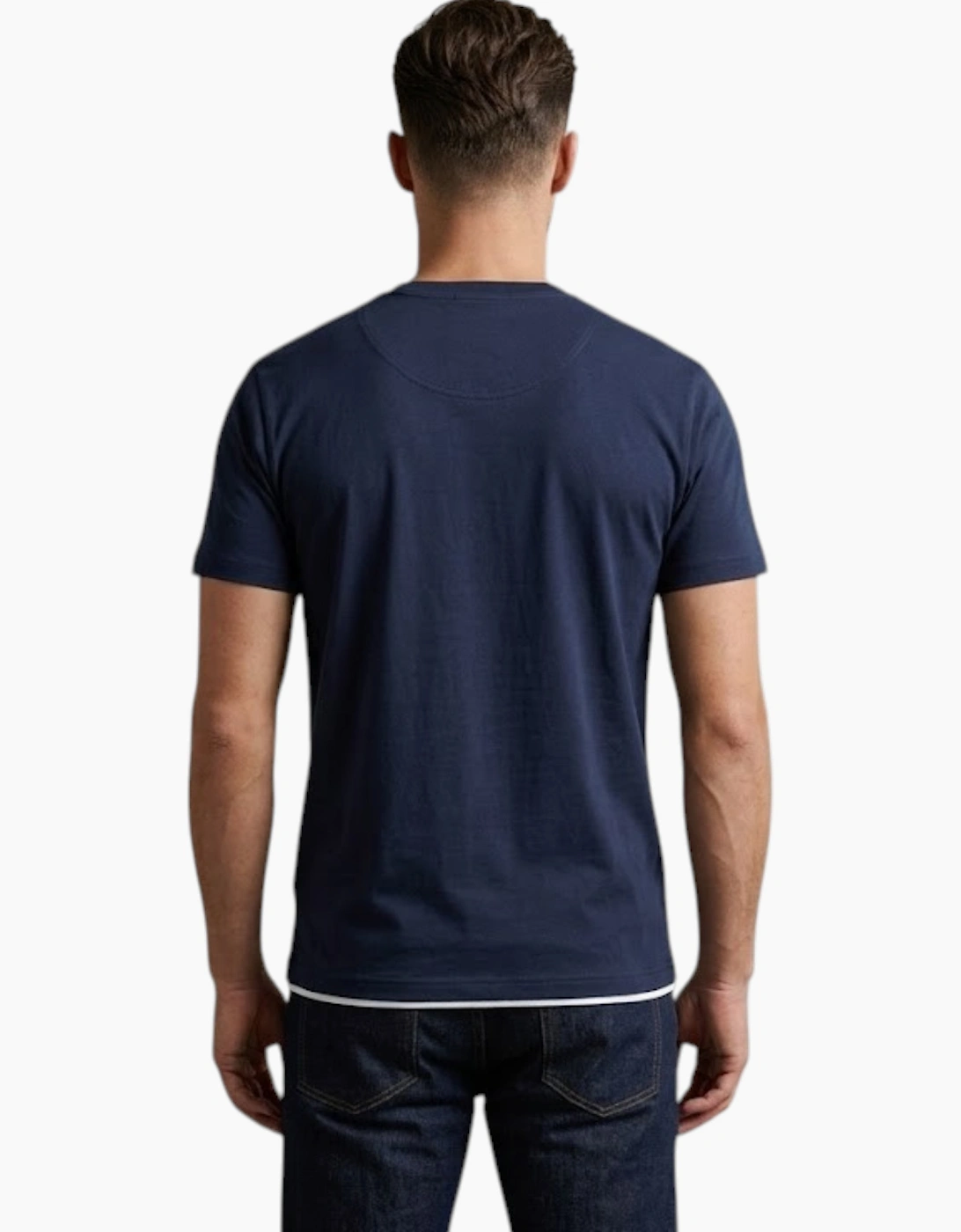 Fisherfield Mens T Shirts Layered Collar Top
