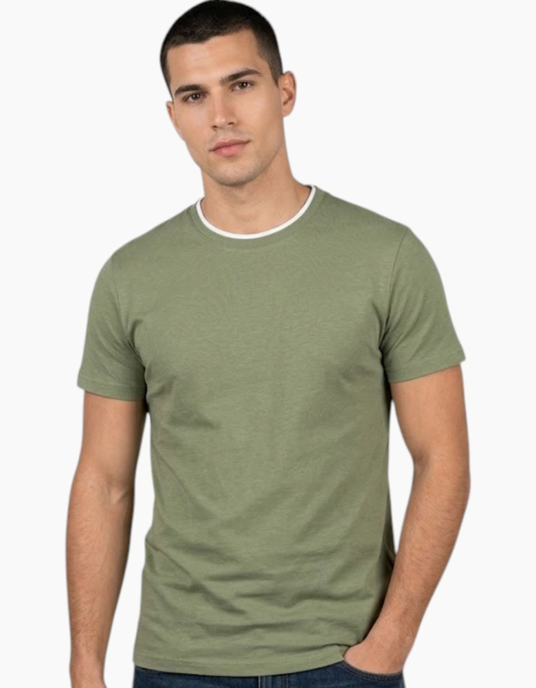 Fisherfield Mens T Shirts Layered Collar Top