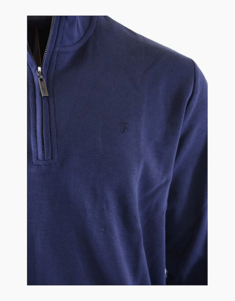 FARAH Mens Winter Jumper Bomber Cotton