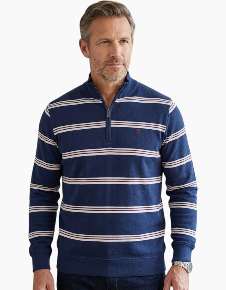 FARAH Mens Winter Jumper Bomber Cotton