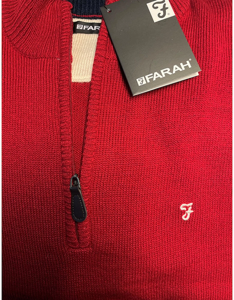FARAH Mens Winter Jumper Bomber Cotton