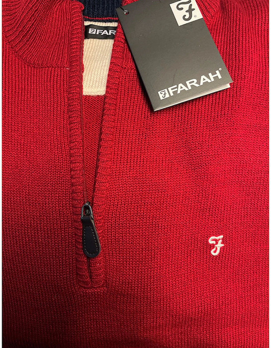 FARAH Mens Winter Jumper Bomber Cotton