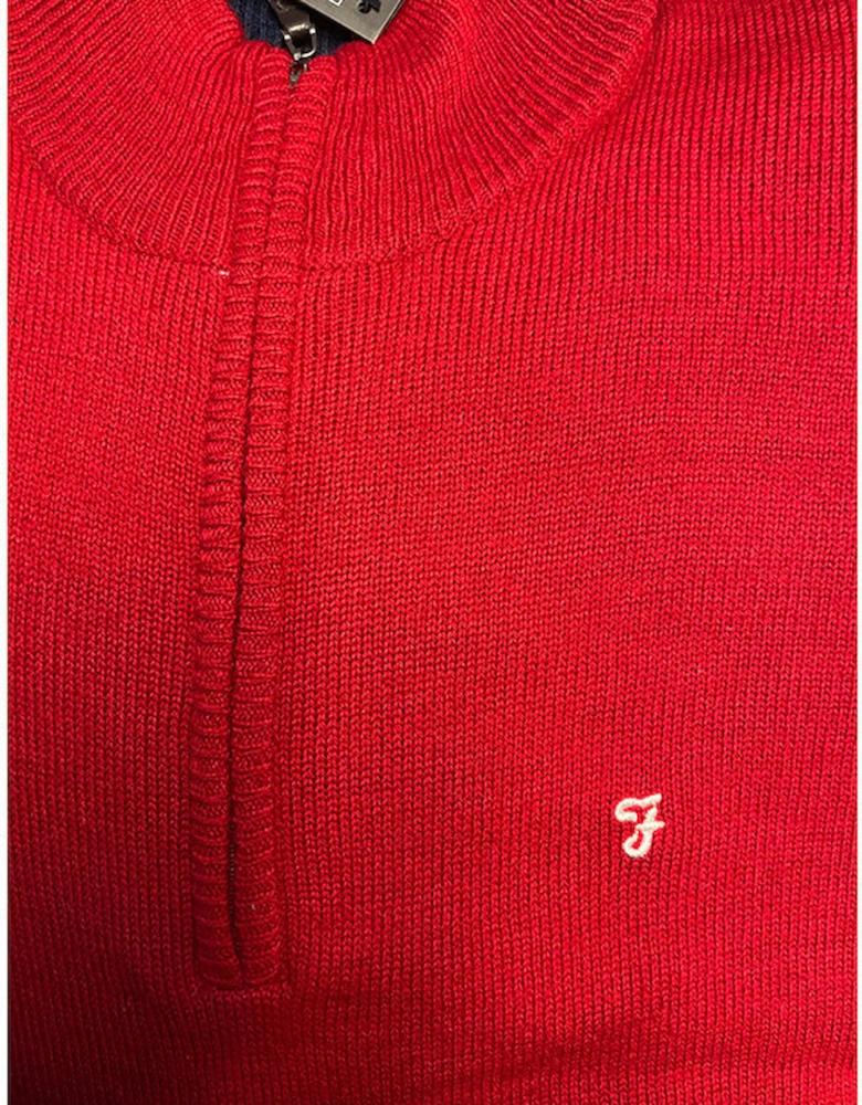 FARAH Mens Winter Jumper Bomber Cotton