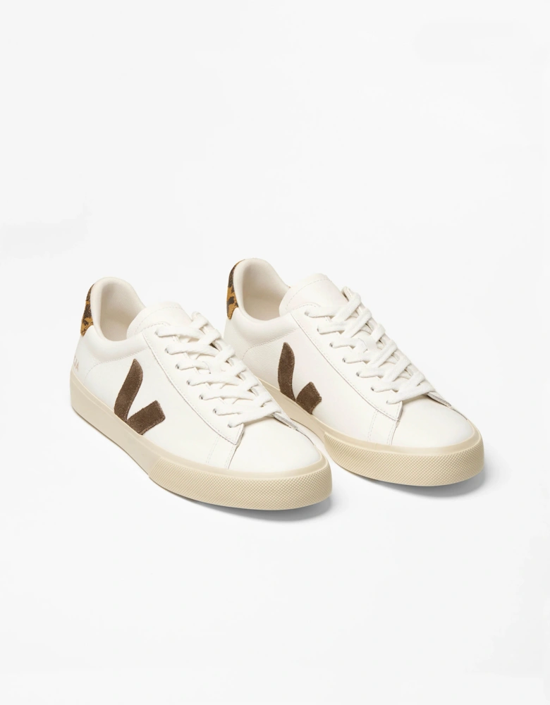 VEJA Campo Leather Womens Trainers - White/Camel Wild Country