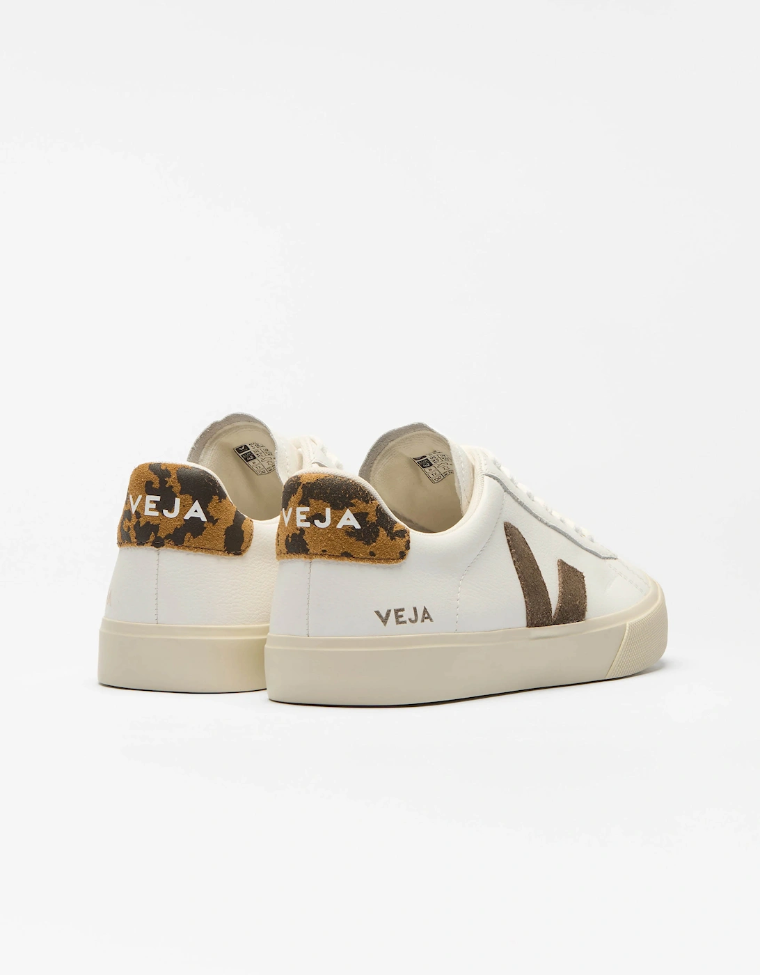 VEJA Campo Leather Womens Trainers - White/Camel Wild Country