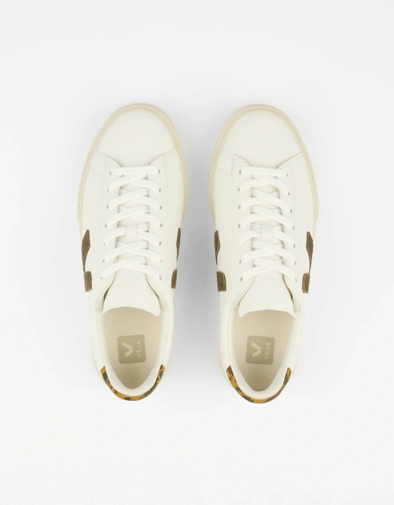 VEJA Campo Leather Womens Trainers - White/Camel Wild Country