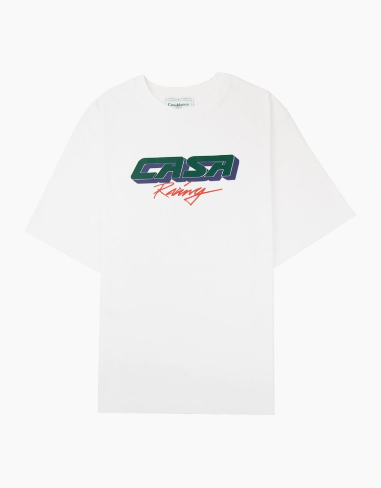 3D Printed Oversized T-Shirt Casa Racing White