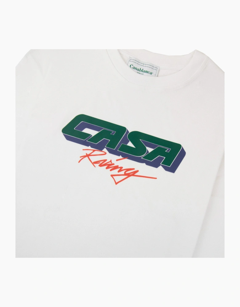 3D Printed Oversized T-Shirt Casa Racing White