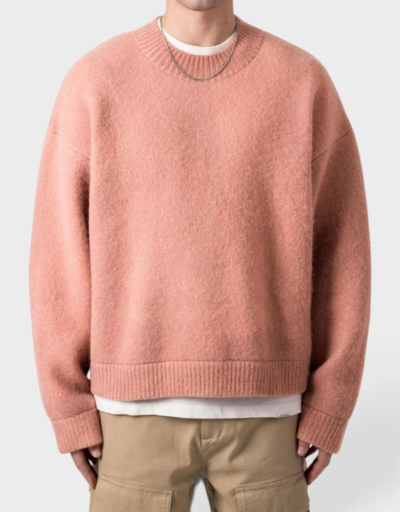 Sprayed Horizons Wool Sweater Sunrise Pink