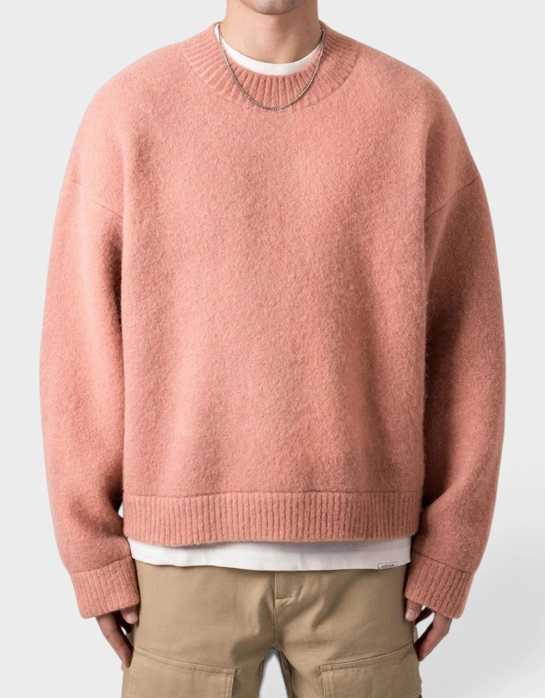 Sprayed Horizons Wool Sweater Sunrise Pink