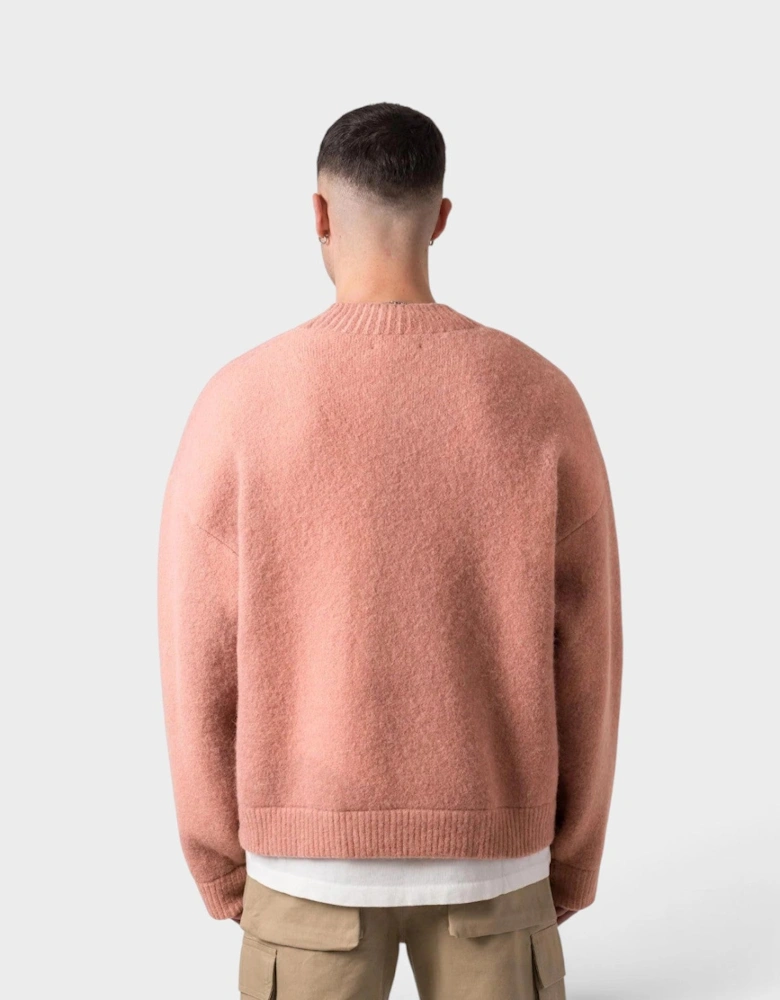Sprayed Horizons Wool Sweater Sunrise Pink